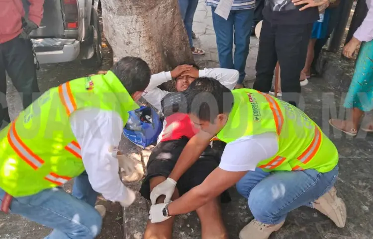Joven sufre corte de circulación y se fractura