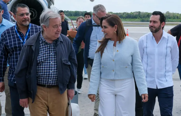 Recibe Mara Lezama al secretario general de la ONU