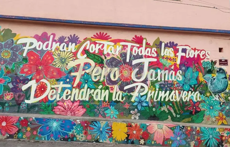 Artista Dyg’nojoch presenta mural en barrio Cuxtitali
