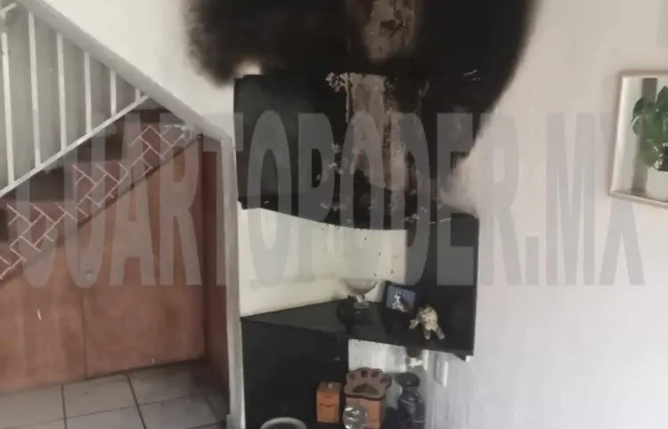Se registra conato de incendio en una vivienda