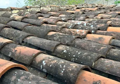 Casas con techo de teja en extinción