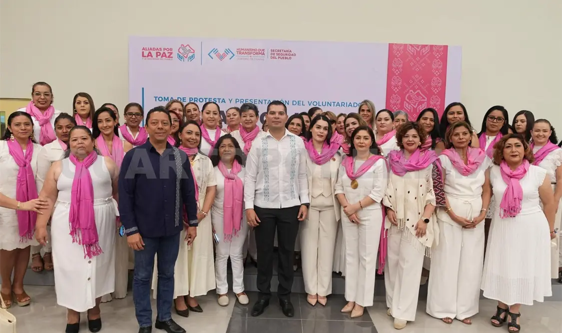 Protesta voluntariado Aliadas por la Paz
