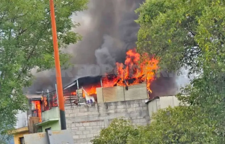 Evacuan a niños de una estancia por fuerte incendio