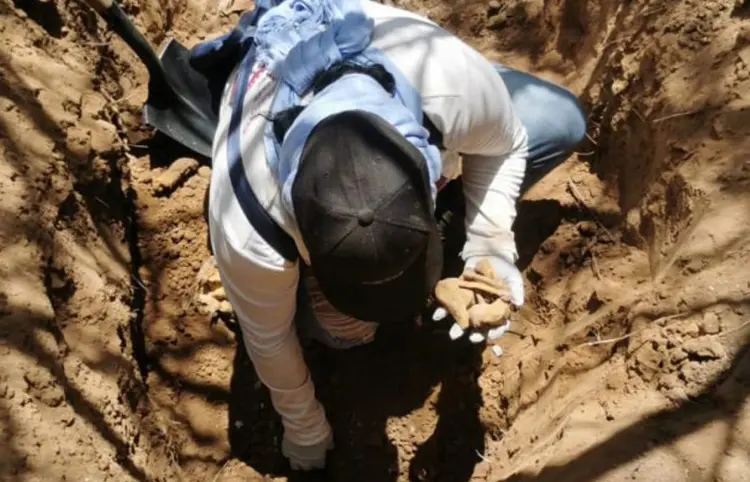 Buscadoras hallan 6 cuerpos en fosas