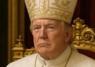 Trump publica imagen de IA de sí mismo como papa