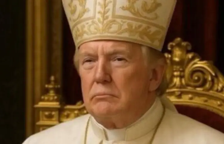 Trump publica imagen de IA de sí mismo como papa