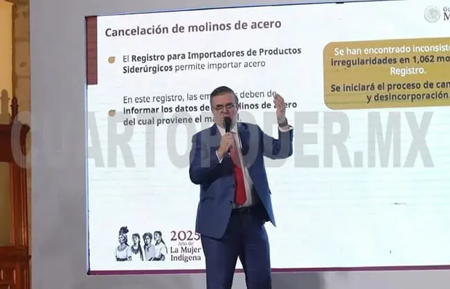 México cancela importaciones de acero de más de mil molinos por irregularidades