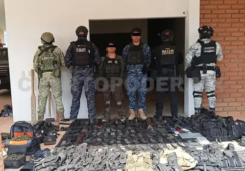 Detienen a grupo armado en un rancho