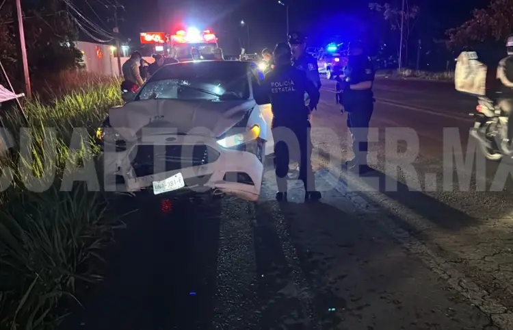 Saca a probar carro en reparación y choca