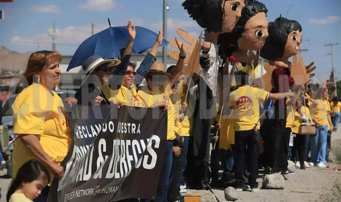 Protestan por cancelación de evento Abrazos No Muros