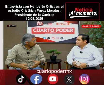 Entrevista con Heriberto Ortiz; en el estudio Cristhian Pérez Morales, Presidente de la Canirac