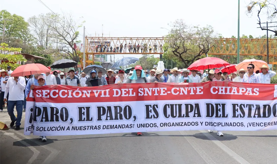 Se desconoce si el bloque democrático de la Sección 40 se quedará en plantón y hará otras protestas. Diego Pérez / CP