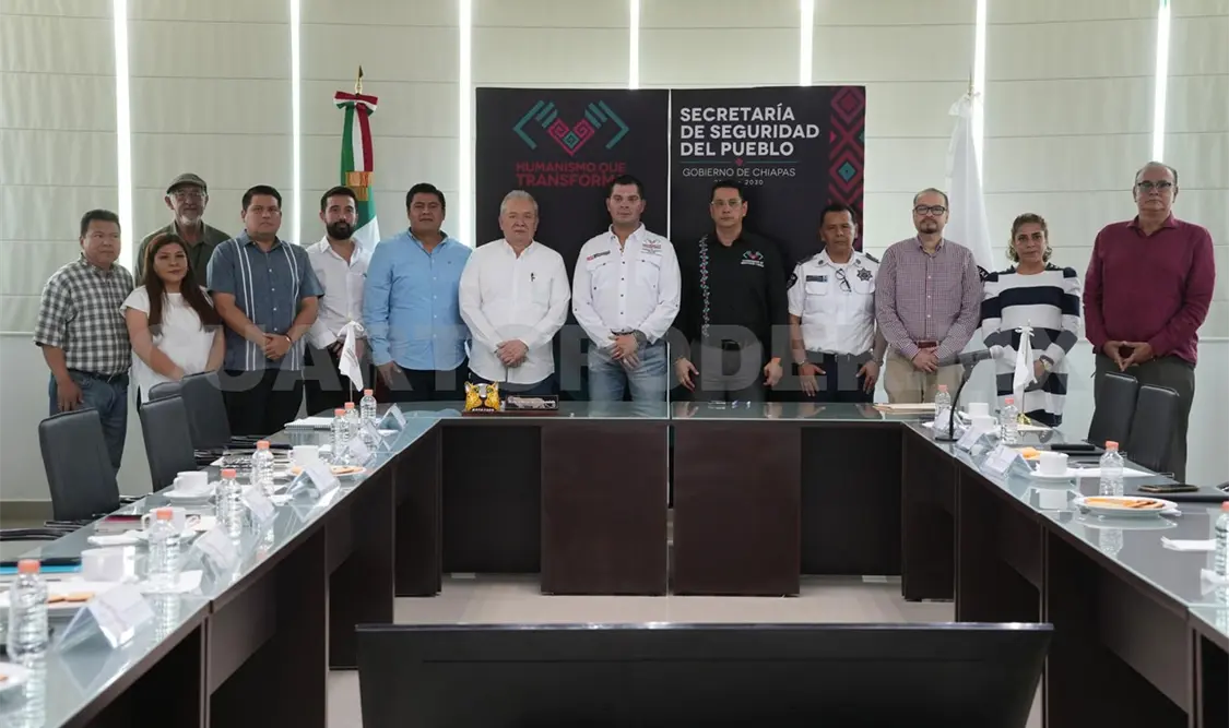 En Chiapas se trabaja con compromiso, responsabilidad y vocación de servicio para el reforzamiento de la seguridad. CP
