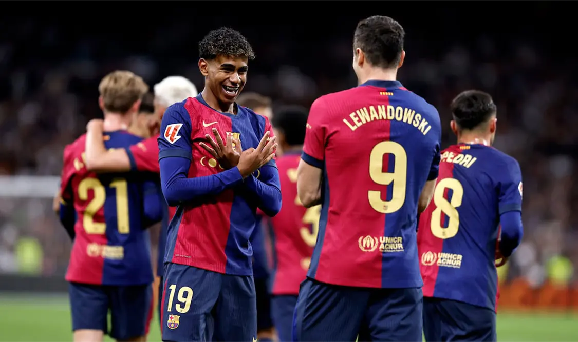 Lamine Lamal y Fermín López dieron la corona al club blaugrana en un duro derbi catalán. Agencias