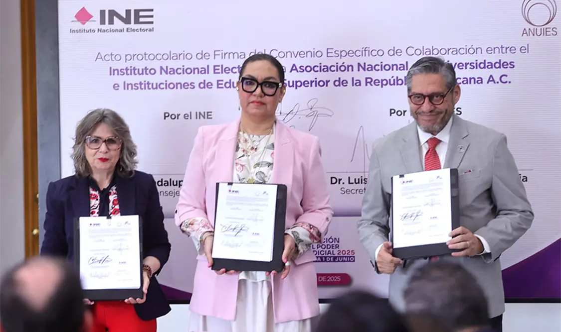 Convenio de colaboración para fortalecer la democracia y difundir los derechos político-electorales. Cortesía