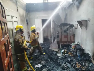 Se incendian locales por un cortocircuito