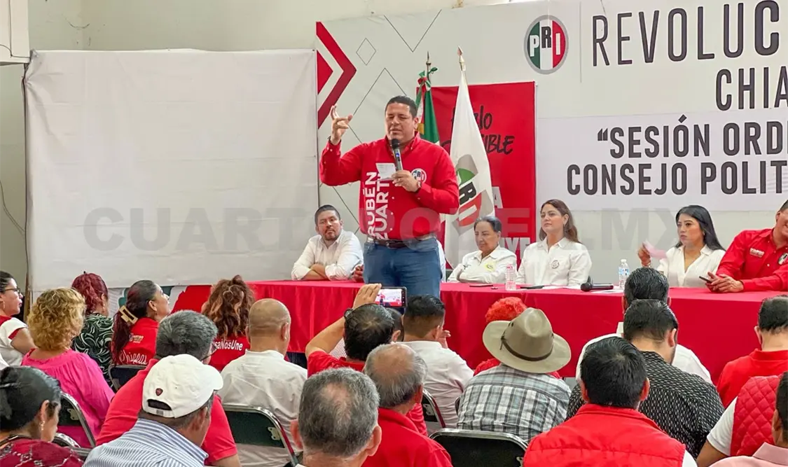 Zuarth Esquinca mencionó que los procesos internos que lleve a cabo el PRI en Chiapas se harán con transparencia. Cortesía