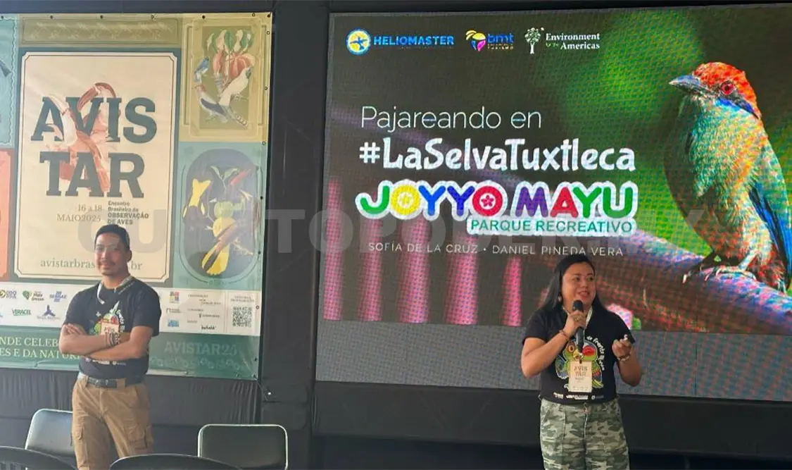 Sofía de la Cruz y Daniel Pineda Vera presentaron la iniciativa ciudadana “Selva Tuxtleca”. Cortesía
