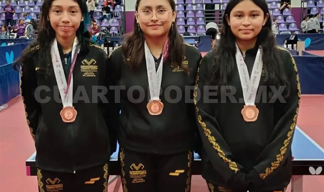 Chiapas volvió a destacar en la Olimpiada Nacional Conade con grandes actuaciones en la disciplina de Tenis de Mesa. Cortesía