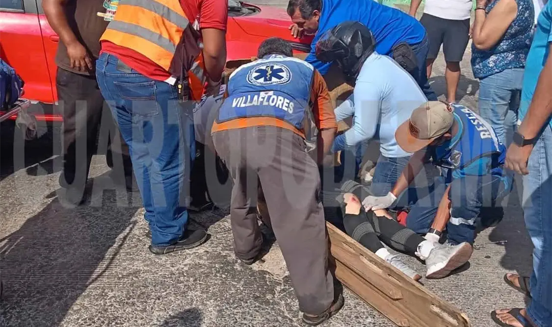 Acaba con lesiones en fuerte choque
