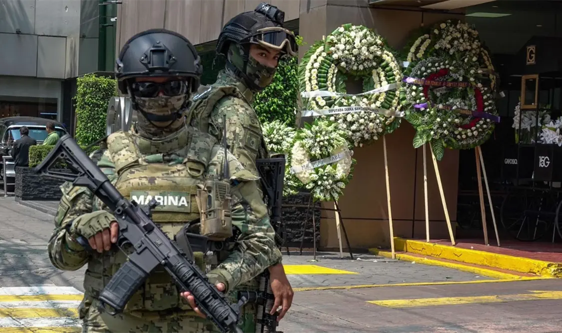 Fuerte dispositivo custodia cuerpo de José Muñoz. Cortesía