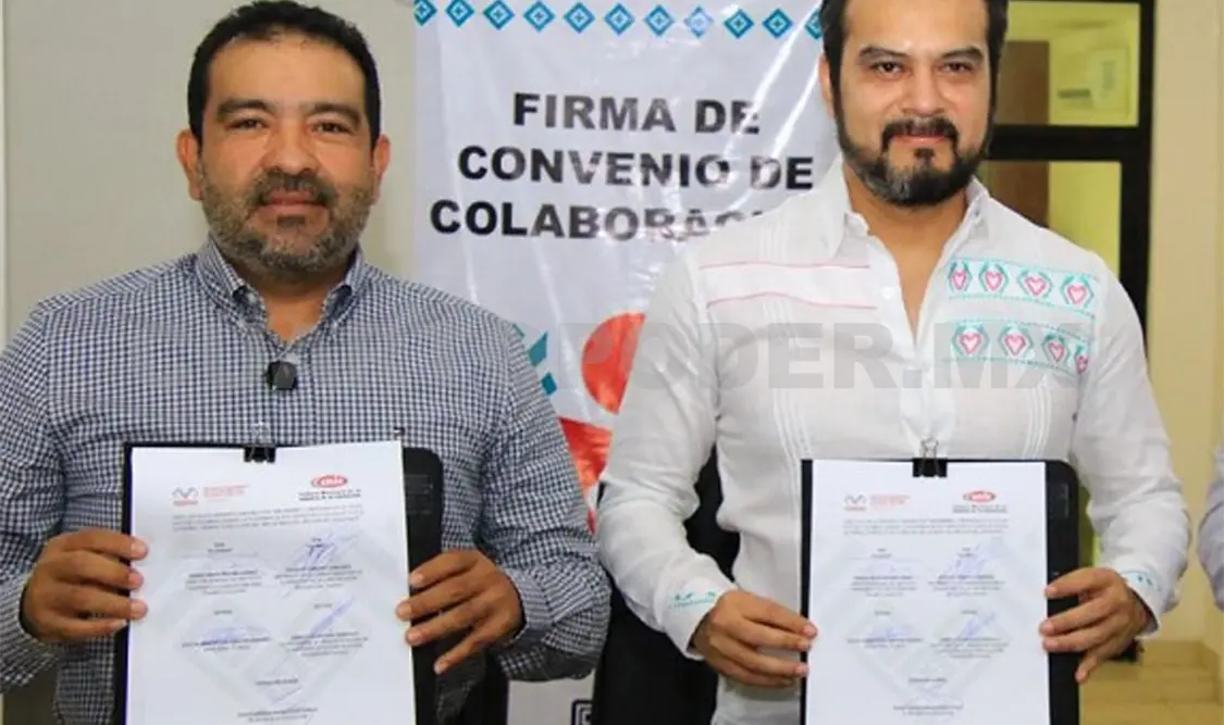 Firman convenio la Secretaría de Educación y la CMIC. Cortesía