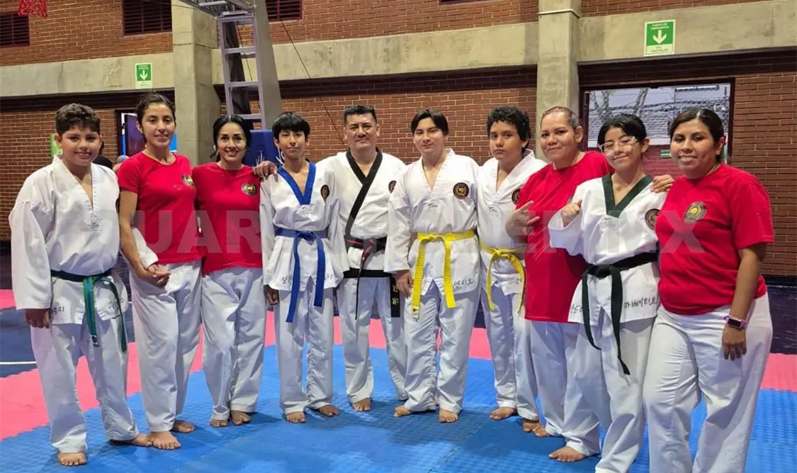 Atletas de Moo Do Won Tuxtla durante su participación en el Campeonato Nacional celebrado en Ciudad de México. Cortesía