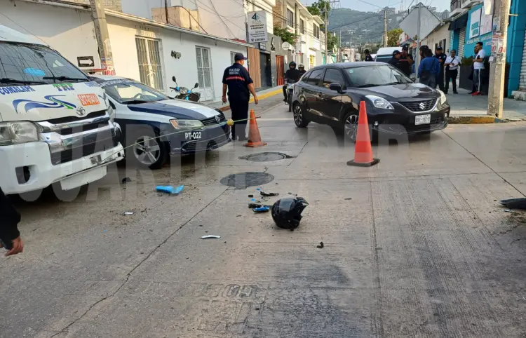 Embisten a motociclista en el barrio Candelaria