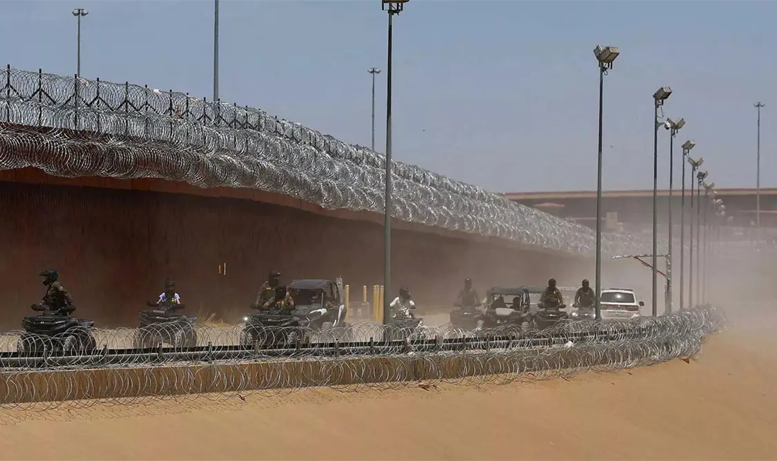 Designan zonas de frontera con México como defensa nacional. Cortesía