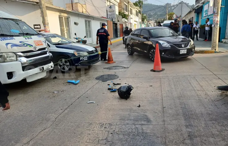 Embisten a motociclista en el barrio Candelaria
