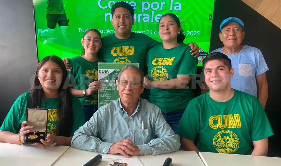 Presentaron el Eco Reto: Corre por la Naturaleza, en las instalaciones del restaurante Vips Poniente. Cortesía