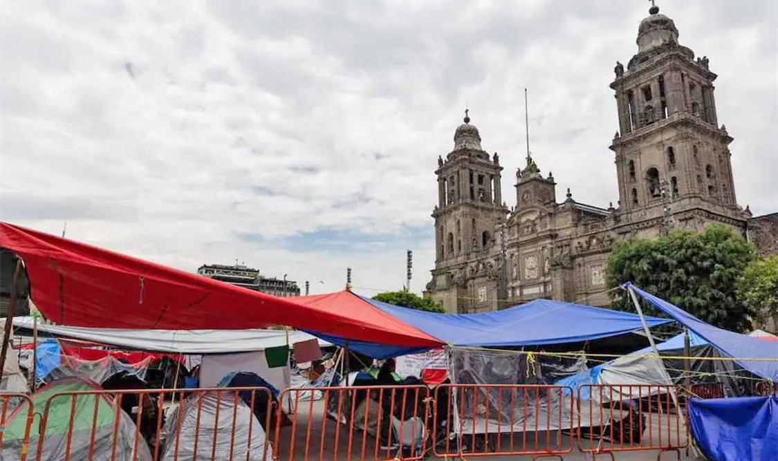 Los maestros no tienen la intención de retirarse hasta ver cumplidas sus demandas. Cortesía