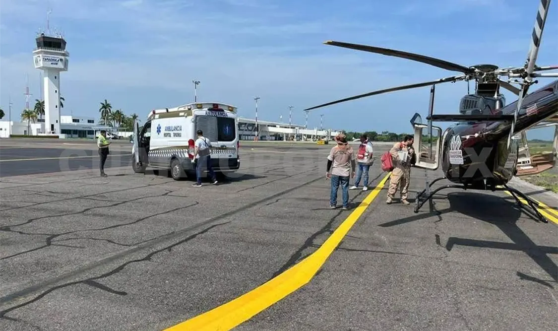 Trasladan a menor vía aérea por lesión renal