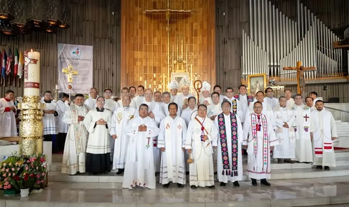 Obispos y sacerdotes de Chiapas participaron en este evento. Cortesía