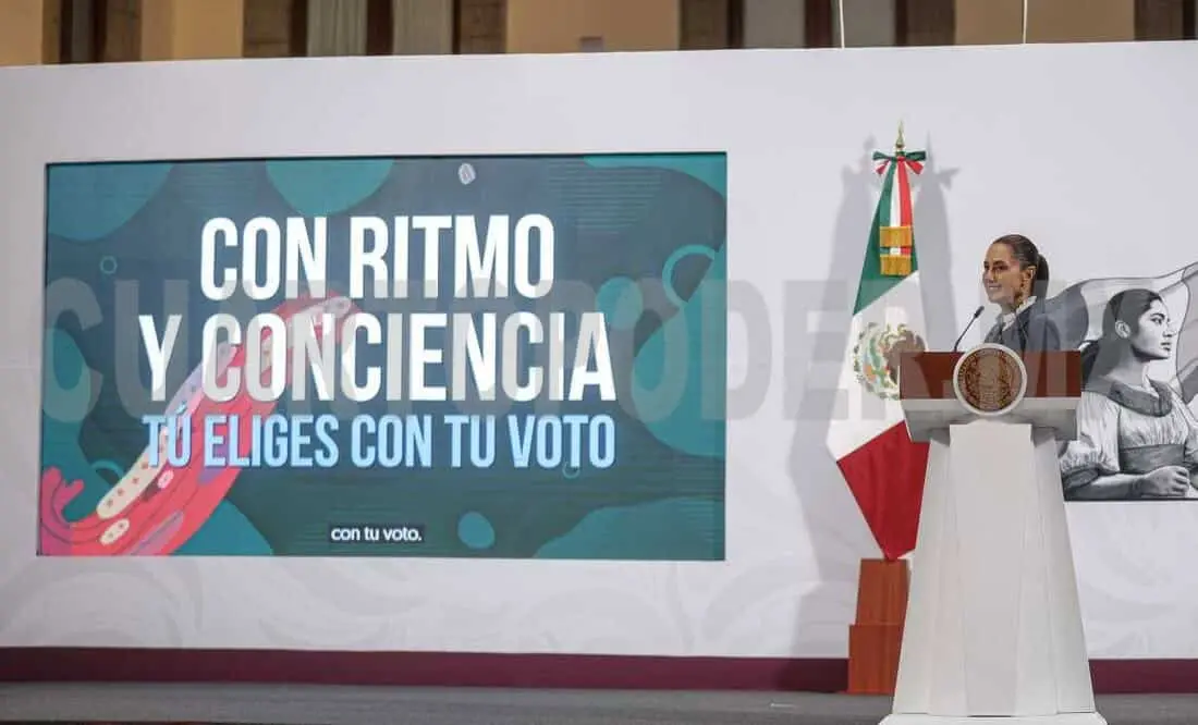 Sheinbaum asegura alta participación en histórica elección judicial del 1 de junio