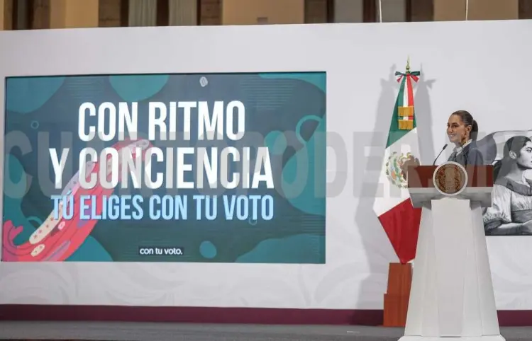 Sheinbaum asegura alta participación en histórica elección judicial del 1 de junio