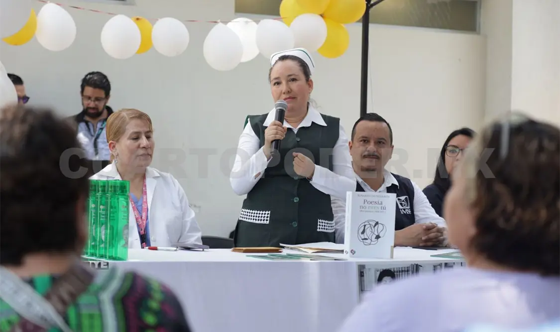 Para sobrellevar la estancia hospitalaria, el IMSS realizó lecturas de Rosario Castellanos. Cortesía