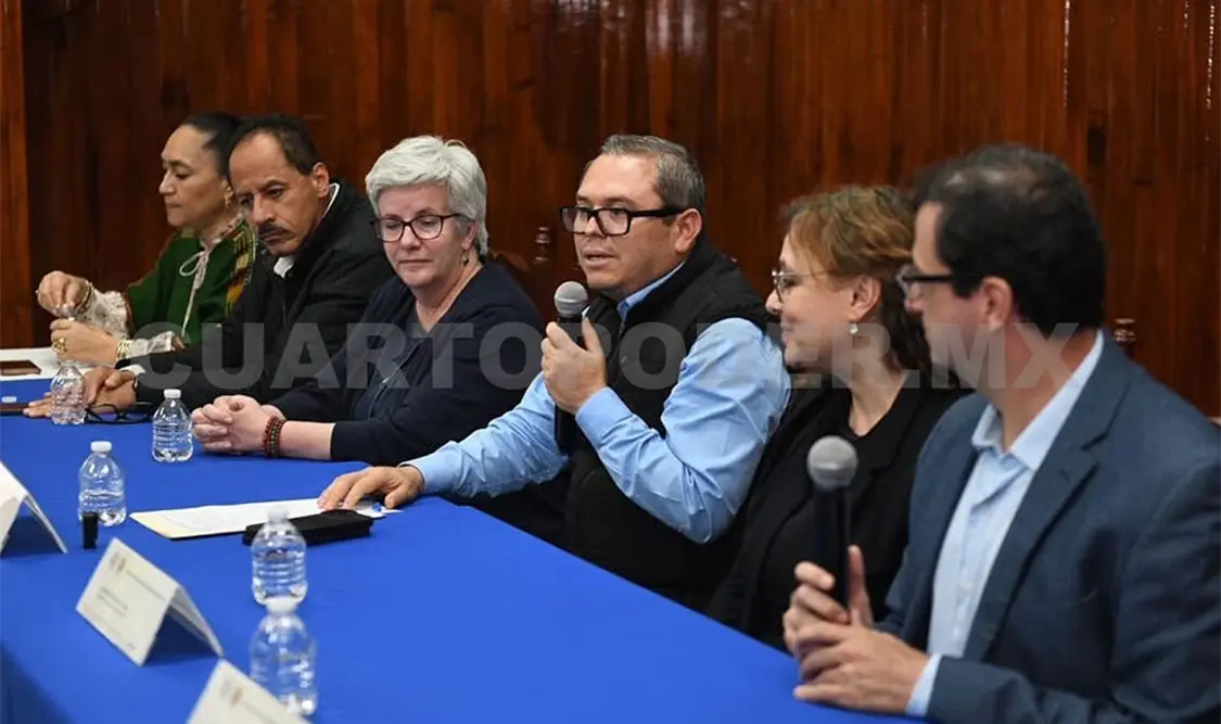 El rector de la Unach, Oswaldo Chacón Rojas, se reunió con estudiantes y autoridades de la universidad estadounidense, Juniata College. Cortesía
