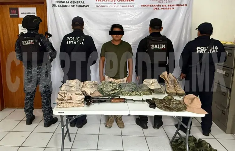SSP y FGE detienen a presunto responsable del homicidio de policías estatales en Frontera Comalapa