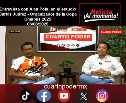Entrevista con Alan Pola; en el estudio Carlos Juárez - Organizador de la Copa Chiapas 2025