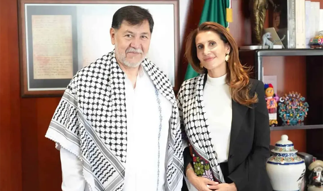 Nadya Rasheed conversó con Fernández Noroña. Cortesía