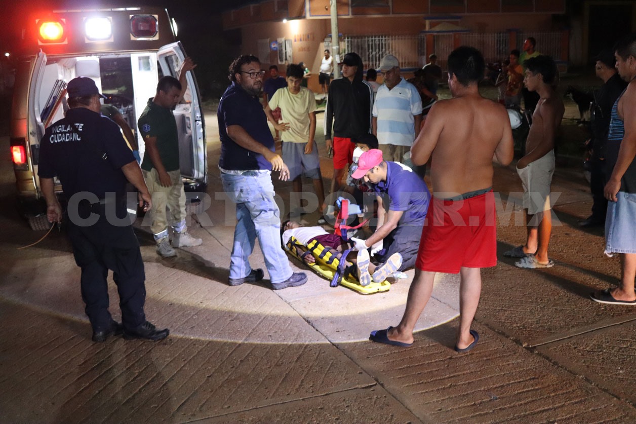 Menor de edad termina herido al intentar frenar