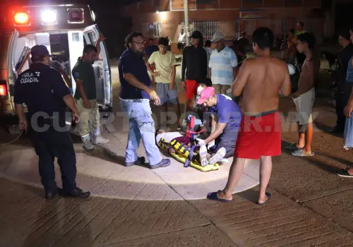 Menor de edad termina herido al intentar frenar