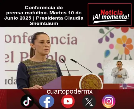 Conferencia de prensa matutina. Martes 10 de Junio 2025 | Presidenta Claudia Sheinbaum