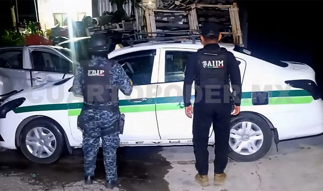 El chofer de un taxi fue detenido por posesión de marihuana y presunto narcomenudeo. CP