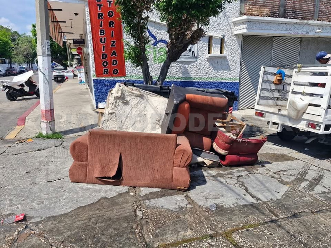 Invitan a no tirar sillones o muebles en contenedores para basura