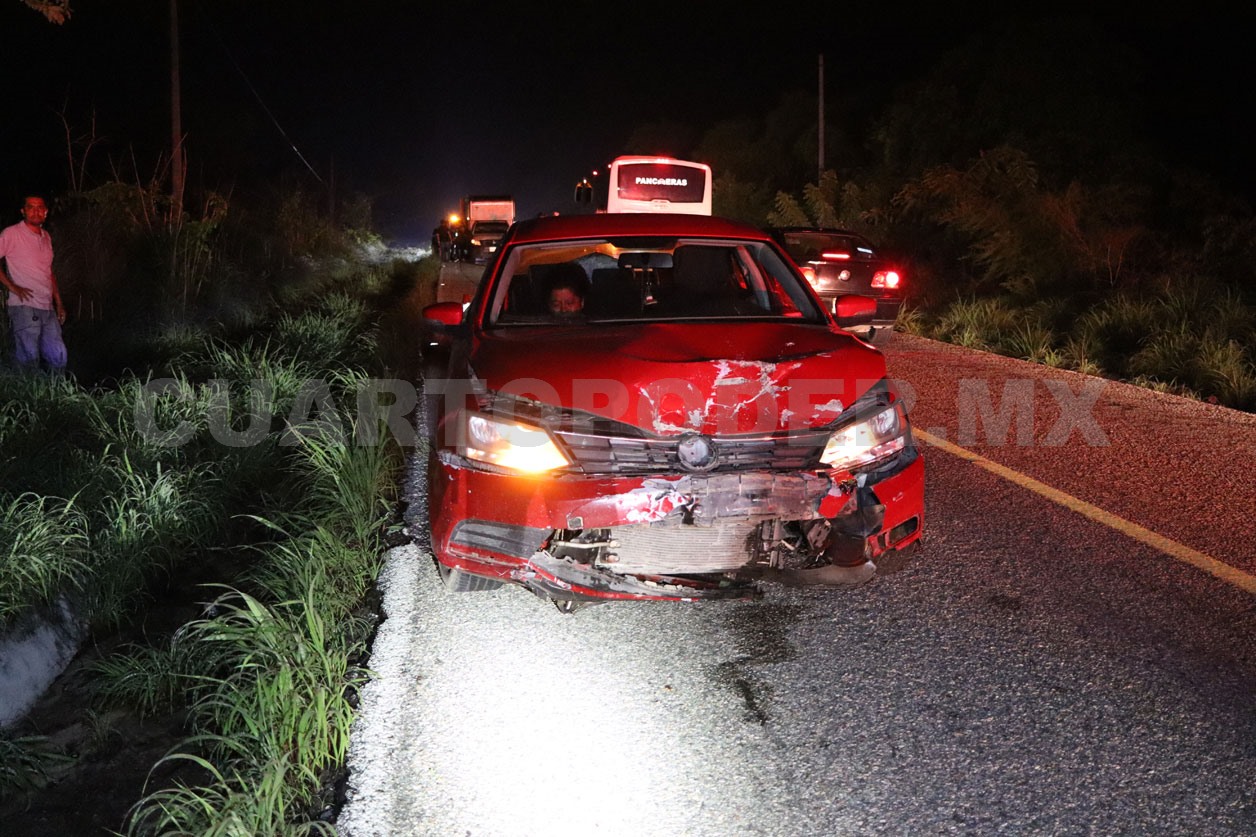 Acelerado conductor provoca carambola