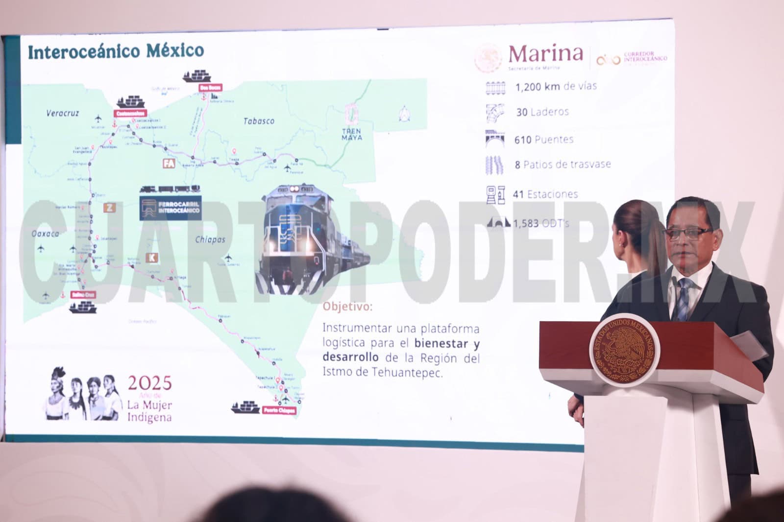 Anuncian conexión lista entre Tren Interoceánico y Tren Maya en Palenque