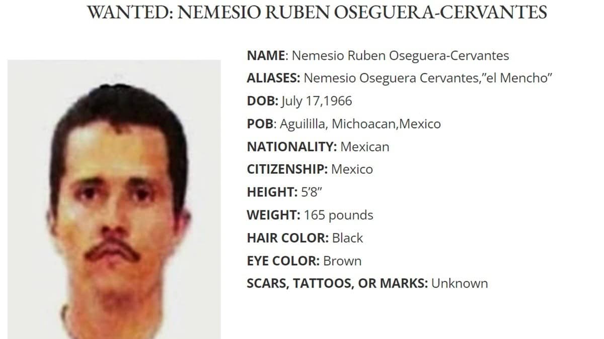 "El Mencho", ahora en la mira de EU por terrorismo