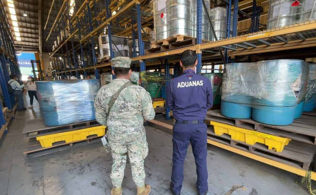 Confiscan 21 t de precursores en Manzanillo